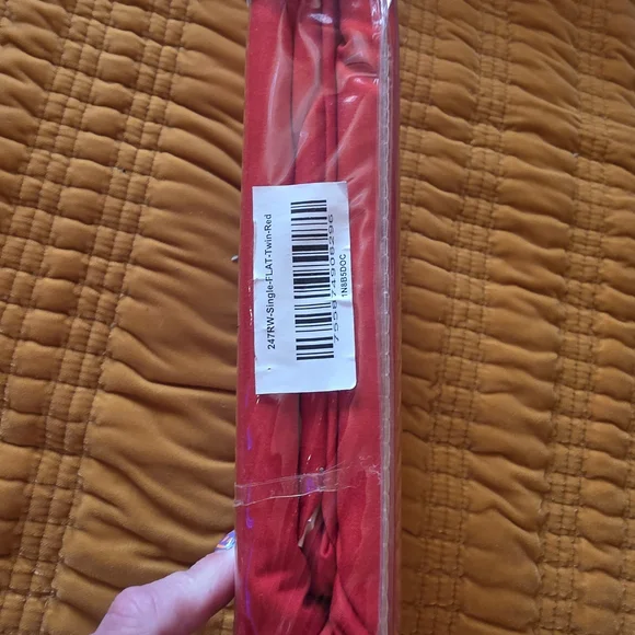 Red Flat Sheet Twin/XL - Picture 3 of 5